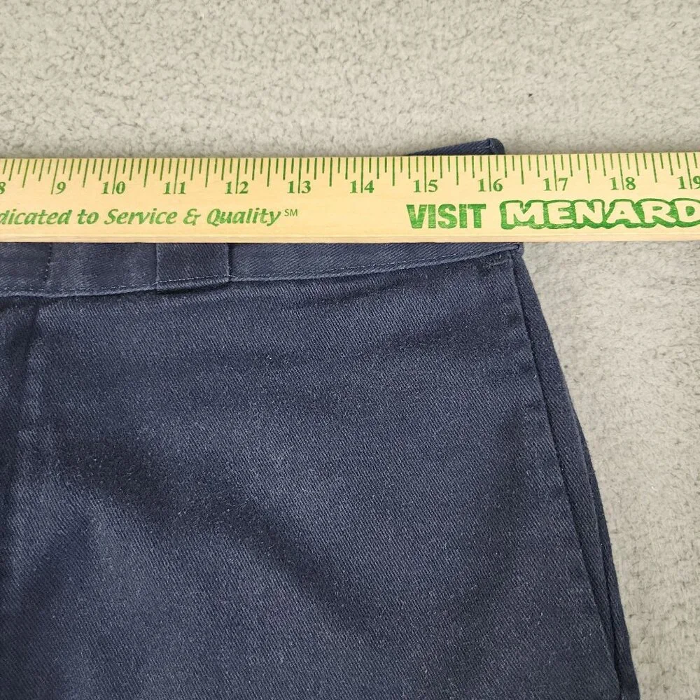 Dickies Pants Men's 33x32 874 Original Fit Flex Dark Blue Straight Leg Workwear - Picture 3 of 12